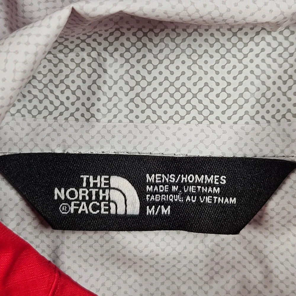 NEW North Face DryVent Rain Jacket Mens Medium Red Full Zip Hooded Waterproof